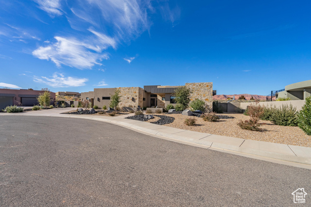 View of pueblo-style home