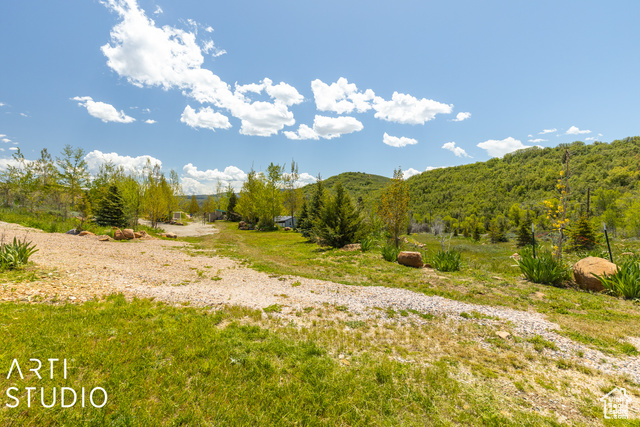 View of landscape featuring a mountain view