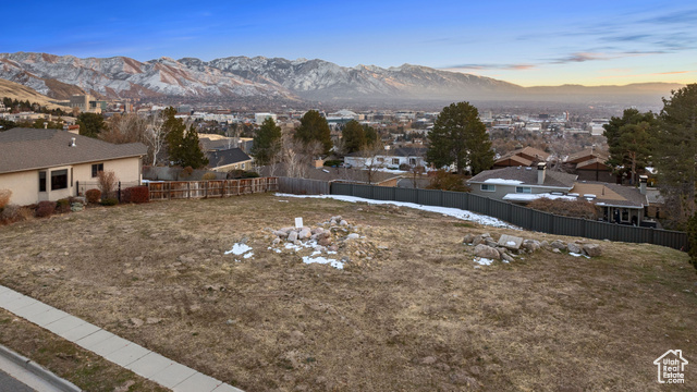 Exterior space with a mountain view