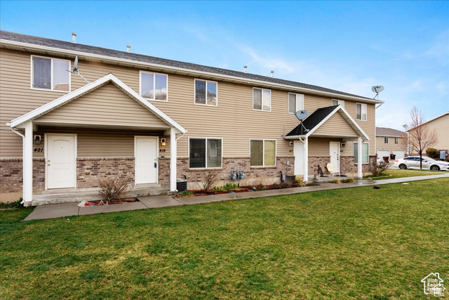 View of front of property. Faces east with view of the mountains.