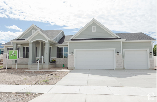 View of front of house featuring a garage