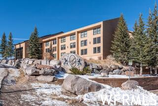 View of snow covered building