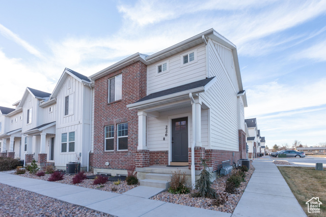 Charming townhome in Santaquin offering the perfect location for those seeking convenience to shopping and freeway. Situated within walking distance from local grocery store and gas stations, and only 3 minutes away from I-15, this property provides easy access to work without the stress of a busy city. As you step inside, you'll discover spacious living quarters with a range of upgrades such as metal railing, custom cabinets, granite countertops, Garage with epoxy floors, storage cabinets. work bench, fully painted and a fully finished basement. Don't miss your chance to own one of this amazing townhome.