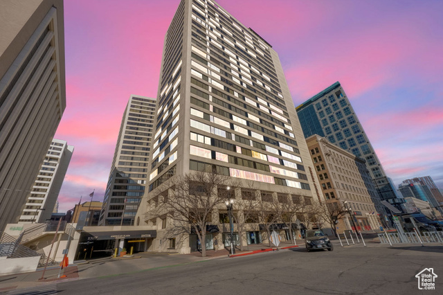 THE VIEWS, THE VIEWS, THE VIEWS! Walk into your beautifully remodeled Salt Lake City condo and experience an abundance of natural light and breathtaking city, valley, and mountain views from your open-concept kitchen, living area, and both bedrooms. Start the New Year in style! This condo also includes a versatile bonus room perfect for an office, gym, or extra bedroom. Sleek wood-look tile flooring flows throughout, while the stylish kitchen boasts granite countertops, shaker cabinets, and included GE appliances. Enjoy the convenience of an assigned parking stall in the secure garage and premium HOA amenities, including a rooftop BBQ area, concierge services, controlled access, 24-hour security, on-site management, a gym, pool, sauna, racquetball court, and coverage for building maintenance, sewer, trash, water, and internet. Ideally located near City Creek shopping, Abravanel Hall, Vivint Arena, public transit, the University of Utah, and Salt Lake City International Airport, this home is also a short drive from Utah's world-famous ski resorts. Upcoming elevator modernizations further enhance the property's appeal.  Don't miss the chance to call this exceptional condo your home! Contact the agent today for a showing. Square footage figures are provided as a courtesy estimate only and were obtained from county records. Buyer is advised to obtain an independent measurement. Buyer and buyer's agent to verify all information provided as a courtesy only.