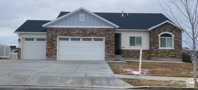 View of front of house featuring a garage