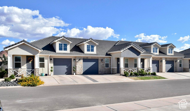 View of front facade with a garage