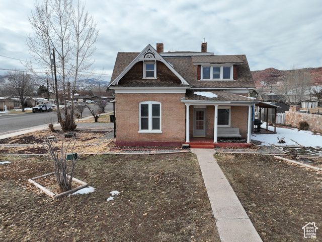 View of front of property with a porch