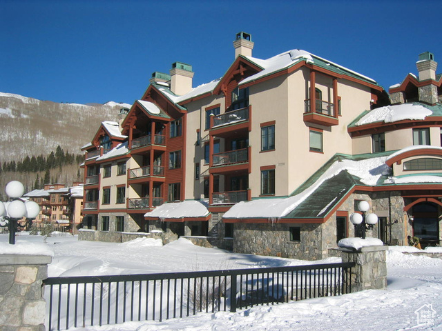 Exterior space with a mountain view