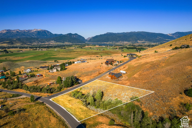 Bird's eye view of the lot boundaries