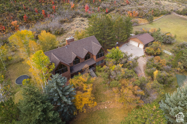 Birds eye view of property