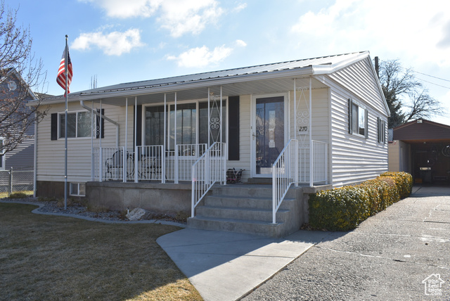 This fabulous 4-bedroom 2 bath home has been well cared for and has had numerous updates throughout.  Let's talk about those updates.  Electrical, plumbing A/C just 6 months old, Furnace (2 years new), exterior doors, interior doors, added dishwasher and disposal, vinyl double pane windows, metal roof (4 years ago), new gutters, soffit and facia, refinished hardwood floors, updated kitchen, new lighting throughout the home,2nd shed with power, just to name a few. This home is a 10!  The back yard is fenced, covered parking and uncovered parking, convenient location to shopping, dining and freeway access.  Covered front porch, full-automatic sprinkler system and the home is super clean! Don't let this one slip through your fingers.  Hurry, come see it today!    Square footage figures are provided as a courtesy estimate only and were obtained from Utah County Records.  Buyer is advised to obtain an independent measurement.  Information deemed reliable but not guaranteed.  Buyer is advised to verify any and conduct any and all inspections of the property to their satisfaction.