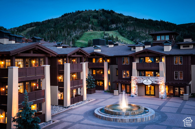 Exterior space featuring a mountain view and central AC