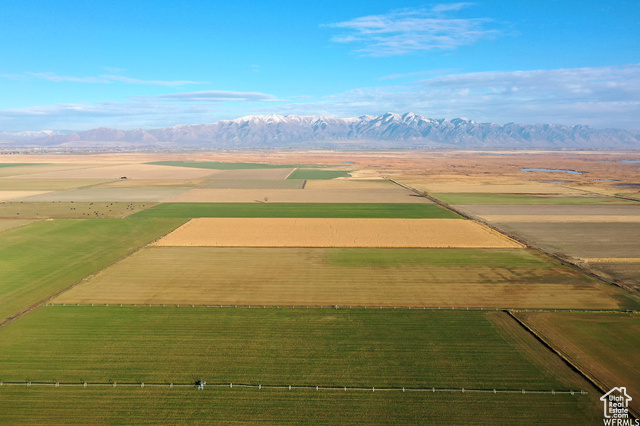 Drone / aerial view featuring a mountain view and a rural view