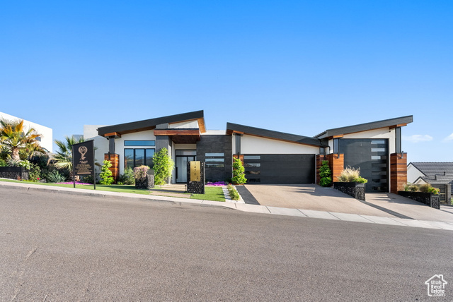 Modern house with a garage