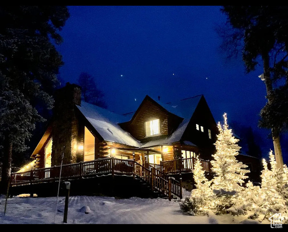 View of log home