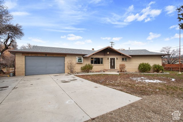 Rambler-style home with attached garage