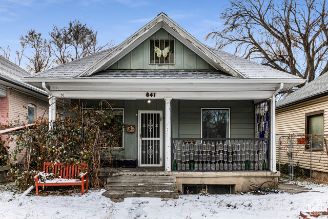 View of front of home with covered porch