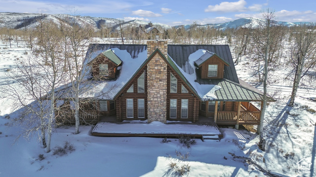 View of front facade with a mountain view