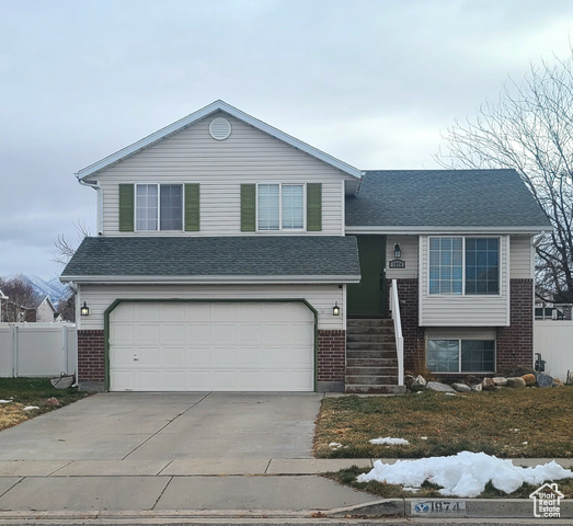 Tri-level home with a garage