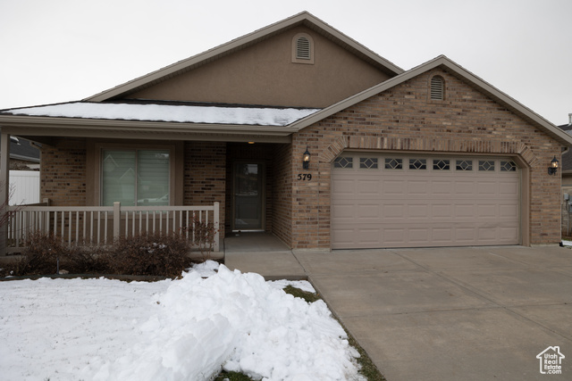 Ranch-style house with a garage