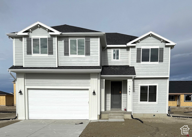 View of front of house featuring a garage