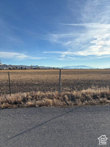 View of yard with a rural view and a mountain view