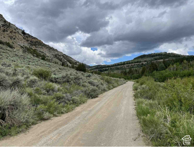 View of road with a mountain view