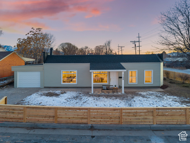 View of front of house featuring a garage