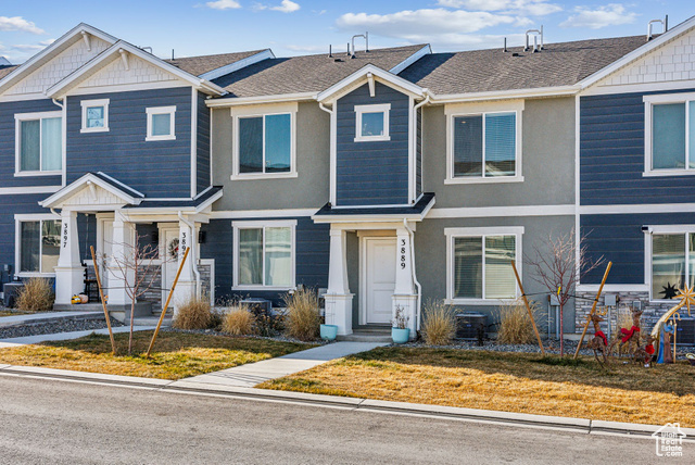 Discover contemporary convenience in this newer built 2023 modern townhome, nestled at the foothills of the Oquirrh Mountains minutes to major freeway. Designed for comfort and functionality, this home features a spacious kitchen with sleek, contemporary finishes, all private living spaces thoughtfully located on the upper level, a tucked-away laundry area, and the convenience of an attached 2-car garage.   Enjoy the simplicity of maintenance-free living, with HOA benefits that include lawn care, snow removal, and select utilities. Take advantage of upscale community amenities like a pool, fitness center, and pickleball courts  offering the perfect balance of relaxation and recreation. This isn't just a home; it's a lifestyle upgrade waiting for you.