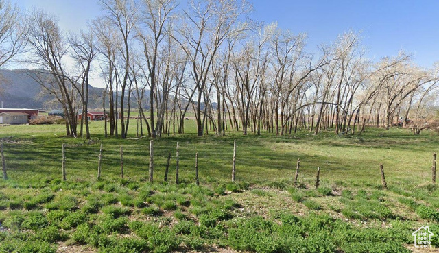 View of yard with a mountain view and a rural view