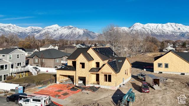 Exterior space featuring a mountain view