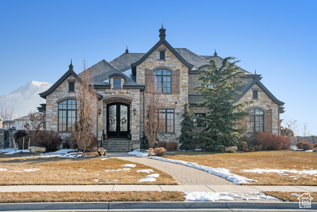 View of french country inspired facade