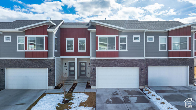 This remarkable Townhome offers a bright and open floor plan with extra high ceilings, white cabinetry and quartz counter tops throughout. The upper level features a spacious primary suite with two separate closets for ample storage, 2 additional bedrooms, a full bathroom and laundry by the bedrooms! The finished basement consists of a large family room and bedroom as well as 3/4 tiled bathroom. Hangout or entertain on the fully fenced back patio. Lovely HOA amenities include a swimming pool, playground, biking and walking trails, skate park, Ninja Course and walking distance to schools and city parks.