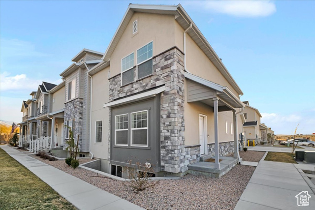 This stylish end unit townhome puts you right in the heart of it all-within a mile of Target, Costco, VASA, a movie theater, and endless dining & shopping! But that's not all-just a short drive away, Spanish Fork Canyon offers incredible fishing, scenic mountain trails, camping and the legendary Fifth Water Hot Springs! With modern finishes, an unfinished basement for room to grow into this home, an unbeatable location, and easy access to both city life & outdoor adventure, this home has it all! Schedule your tour today while the opportunity last!  Square footage figures are provided as a courtesy estimate only and were obtained from County Records.  Buyer is advised to obtain an independent measurement.