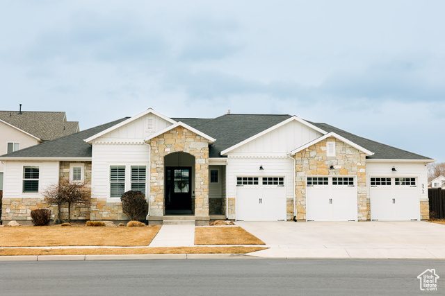 Welcome to this stunning custom home located in desirable American Fork. As you step inside, you'll immediately be captivated by the bright and open floor plan, filled with an abundance of natural light that pours in through large windows, highlighting the exquisite craftsmanship throughout.  The heart of the home is its beautiful kitchen, featuring a double oven, ample counter space, and a spacious island-perfect for entertaining or everyday cooking. Adjacent to the kitchen is a cozy living area, ideal for relaxation, entertaining and family gatherings.  The main floor also boasts a luxurious master suite with a private en-suite bath, providing a serene retreat at the end of each day.  The finished basement is an entertainer's dream, with a convenient kitchenette for easy meal prep and snacks. Whether you're hosting guests or enjoying a quiet evening, this space is versatile and functional.   For movie nights or a night in with friends, enjoy the theater room, designed with comfort and style in mind.   With its thoughtful design, spacious rooms, and premium features, this home is a rare find in American Fork-perfect for anyone looking for a mix of luxury and comfort. Don't miss the opportunity to make this dream home yours!