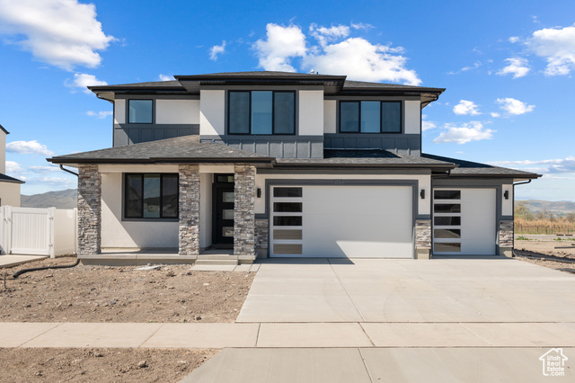 894 S 1100 W American Fork, Utah New Promo of up to $15,000 towards closing costs and/or buydown on the last home in this community! See attached document for details. This gorgeous 2-story home is the last one with unimpeded views of the lake so don't wait because it won't last. It has 4 bedrooms with a loft and is perfect for entertaining as well as having a separate space for guests when they come visit. A large primary bedroom and the large primary bath you'll find a separate tub, walk-in shower with euroglass and stunning tile, a makeup vanity, and a walk-in closet. Inside you'll find a gorgeous kitchen with quartz countertops, 42-inch upper cabinets with windows that go to the ceiling, a double-oven, and a gas range. Pre-Wired for pendant lights above the kitchen island and dining table as well as the family room and primary room. Included is an enclosed office space for those that work from home, do hybrid work, or need more privacy to focus. All information is believed to be accurate, buyer to verify all.