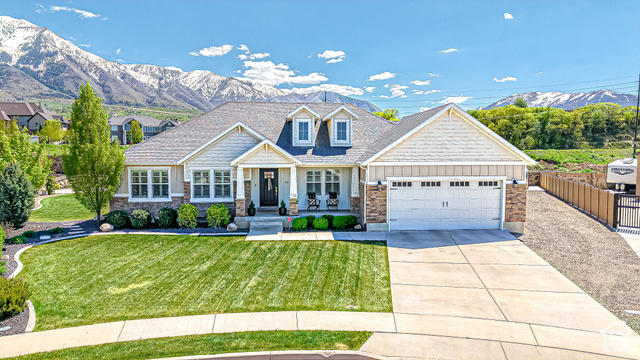 1174 S 300 E Salem, Utah MULTIPLE OFFERS. HIGHEST AND BEST DUE SATURDAY AT 7 PM. PLEASE MAKE RESPONSE DEADLINE FOR 7 PM MONDAY 5/12/25. Be Sure to click the tour button for the 3D Tour! away at the end of a quiet cul-de-sac in an established neighborhood of upscale homes, this beautifully maintained Craftsman-style residence offers both privacy and charm. With no backyard neighbors and mature landscaping all around, you'll enjoy a peaceful, secluded setting that's perfect for relaxing or entertaining. Step outside to a spacious backyard designed for gatherings with a beautiful gazebo-ideal for summer bbqs, playtime, or simply unwinding in your private outdoor retreat. Inside, the main floor showcases stylish LVP flooring and elegant plantation shutters, complemented by tasteful wall treatments that add a touch of sophistication. The open and inviting layout features custom built-in shelving and a spacious mudroom and laundry room, ideal for busy households. The home also boasts a charming playhouse, perfect for little ones, along with a fully finished basement that includes a gym and a generous recreation area. Additional upgrades include a newer water heater, dual furnaces and a radon system for added comfort and peace of mind. The oversized garage features epoxy flooring and built-in cabinetry. Bring the toys as there is a generous side yard for parking! This home combines timeless design, thoughtful updates and a fantastic location-truly a must-see! Schedule your tour today!