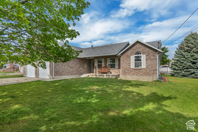 1592 N 500 W Lehi, Utah OPEN HOUSE Sat. May 10th, 12:30 - 2:30PM. Welcome to your new home in the heart of Lehi! This beautifully maintained Rambler sits on a generous 0.41-acre lot with mature trees, a lush lawn, and a fully finished basement-offering just under 2,700 square feet of comfortable living space. Step inside to an open-concept layout featuring new carpet, fresh paint, and stylish LVP flooring. The living room is warm and inviting with a fireplace and custom woodwork that adds a unique touch of character. With four spacious bedrooms and three bathrooms, there's room for everyone to spread out. The backyard is truly a dream-perfect for entertaining or relaxing in peace. You'll love the pergola-covered patio, charming xeroscaped pathways, large grassy area, and included shed. Plus, there's even a concrete pad with an in-ground basketball hoop on the side of the home for hours of fun. Close to schools, shopping, and just minutes from I-15 for a quick commute. Don't miss this rare opportunity to own a move-in ready home with space, charm, and an unbeatable backyard in one of Lehi's most convenient neighborhoods! Call or text to come and see it!