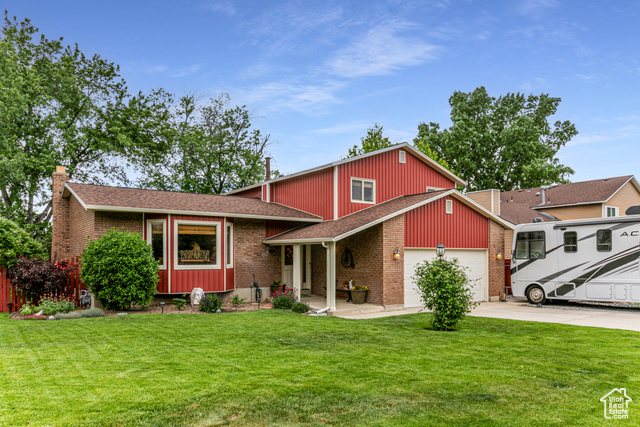11034 S WINDY PEAK RIDGE DR Sandy, Utah Don't miss this beautifully maintained 5-bedroom, 3-bath multi-level home with 2,700 sq ft of living space. Owned by the same meticulous homeowner for over 32 years, this property features a spacious 21x21 two-car garage, 30 ft of RV parking, and numerous major updates including a new roof, gutters, siding, AC, furnace, and water heater. The custom Knotty Alder kitchen boasts granite countertops and new stainless steel appliances. Enjoy stunning mountain views from the front and backyard, both landscaped with vibrant perennials and ambient outdoor lighting. Located just two blocks from sought-after Alta High School and minutes from Cottonwood Canyon, offering year-round outdoor recreation. This one won't last! Square footage figures are provided as a courtesy estimate only and were obtained from appraisal . Buyer is advised to obtain an independent measurement.
