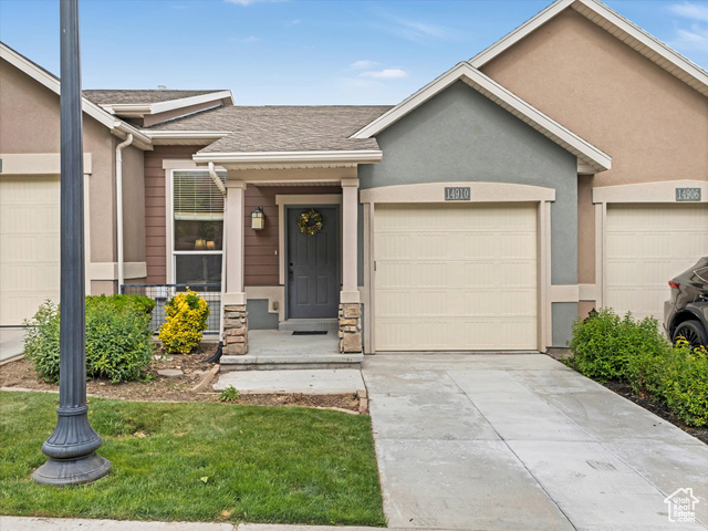 14910 S OX CART LN Draper, Utah Breathtaking Views and spacious living in this 3-bedroom Townhome designed for effortless living. This home features a main-floor master bedroom with a private en suite bathroom and walk-in closet. This home includes new kitchen countertops, fresh flooring, updated appliances, and a central vacuum system for easy upkeep. This low-maintenance property ensures more time enjoying life and less time on chores. Relax while taking in stunning panoramic views of the Salt Lake Valley from your own home. Located in a sought-after South Mountain Draper, this townhome offers a serene escape with easy access to commute either North or South all while being close to shopping, dining, and outdoor recreation. Square footage figures are provided as a courtesy estimate only and were obtained from county records . Buyer is advised to obtain an independent measurement.