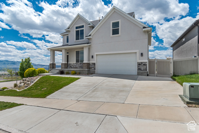 3727 N 900 W Lehi, Utah *Newly remodeled - must see amazing curb appeal * Beautiful home with spectacular views from every corner. Ideally located just minutes from I-15, Timpanogos Highway, Thanksgiving Point, many up and coming tech companies, and the new Primary Children's Hospital. This home *sits on corner lot *and has a fully finished, 9ft walkout basement apartment with natural sunlight in all rooms and views from basement - including a full kitchen with cabinets, living room, laundry room hook ups, two large bedroom and full bathroom and a powder bath too. This home has several upgrades including beautiful cabinets, chef style kitchen with thick white Carrara marble look quartz countertops, glass backsplash , water softener and RO system, new steel dishwasher, LVP flooring and new carpet. Main floor entryway boasts of a high open ceiling. Cabinets to the ceiling in the kitchen. On the second floor, there are vaulted ceilings in master and guest room. Large garage with EV charger. Owner added additional cement pad which goes all the way back of the house and extended pad . Fully landscaped front and backyard with sprinkler system, large 12x18 custom deck. Front yard has two levels of scaping with beautiful boulders and trees .Backyard is fully enclosed with fence. Square footage figures are provided as a courtesy estimate only. Buyer is advised to obtain an independent measurement. Any appliances and furniture can be included with the right offer. Prime location with walkable distance to schools and close proximity to silicon slope, shopping, outlets, and freeway.