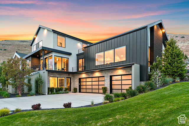 1620 W BREVIA CT 25 Lehi, Utah Nestled in the privacy of Brevia Court cul-de-sac, this luxurious custom-built residence by renowned designer Ezra Lee offers the pinnacle of elegance, privacy, and modern design. Boasting panoramic views and an abundance of natural light, every detail of this Parade of Homes masterpiece has been thoughtfully crafted for style and comfort. Featuring expansive windows, this home is a rare blend of architectural sophistication and warm livability. Whether you're entertaining or enjoying a quiet evening, the setting and layout create an unmatched experience of space, light, and luxury. Outfitted with premium Sub-Zero and Wolf appliances. Just steps from Traverse Mountain Clubhouse and pool. Minutes from Silicon Slopes, dining, and shopping. A rare, design-forward retreat in an unbeatable location. Come enjoy this