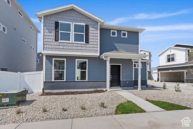 383 N COLONNADE RD 1013 Saratoga Springs, Utah Beautiful Single Family Homes in Saratoga Springs! Set in the desirable location of Wander, enjoy life in this amenity-rich community situated along Utah Lake's north shore with acres of parks, trails, and recreation. The Shire floorplan blends style with innovation in a home crafted for flexibility, affordability, and efficiency. This single-family, 2-story layout spans 1,464 sq. ft. and offers 3 beds, 2.5 baths, and an oversized 2-car insulated garage with storage space. This home is set on a private cul-de sac with plenty of curb appeal featuring a multi-dimensional exterior, charming front porch, back patio, and 5' privacy fencing. Call now for more information or to set up a time to visit the community! (Pictures shown are of another home, same floorplan) (Shire Lot 1013)