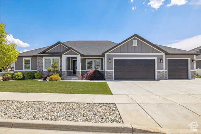 2548 E EMBER DR Draper (UT Cnty), Utah Breathtaking Mountain Retreat in Draper, Utah Perched high in the Draper foothills above the inversion, this stunning custom home offers year-round clean air, unparalleled serenity, and jaw-dropping mountain views. Built in 2019 and meticulously maintained, this property is nestled in one of Draper's most coveted communities-where homes rarely come on the market. Step inside and immediately feel the quality and care poured into every detail. The main floor features full custom tile flooring and rich woodwork throughout the entry and dining area, while the spacious kitchen is a chef's dream with granite countertops, beautiful cedar cabinetry, and an open layout ideal for entertaining. A cozy fireplace adds warmth to the living area, and the upgraded carpet and padding create a luxurious feel underfoot. The covered deck is perfect for enjoying cool summer evenings or morning coffee as you soak in the panoramic views. The backyard landscaping is nothing short of perfection-thoughtfully designed with trees, shrubs, and rock features that create a peaceful, natural atmosphere. The fully finished garage boasts epoxy floors, decorative wall treatments, and an extended third bay for extra storage or workspace. There's also a concrete RV pad for all your toys. Downstairs, the daylight walkout basement is filled with natural light and offers unlimited potential. Whether you envision a spacious 2-3 bedroom apartment, a home theater, gym, or family retreat, the layout provides flexibility for your dream finish. Located just minutes from world-class hiking and biking trails, this home offers the perfect escape from the bustle of city life-yet is only 8 minutes from the nearest grocery store and 12 minutes from the upcoming Draper "The Point" development. Don't miss your chance to own this rare mountain gem that blends tranquility, luxury, and convenience in one perfect package.