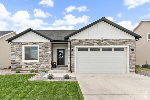 1547 E CARDINAL DR N Eagle Mountain, Utah **OPEN HOUSE ON SATURDAY, MAY 31ST FROM 11-2:00** Better Than New Rambler with SELLER FINANCING Available! Upgraded, Move-In Ready, and Fully Landscaped. Skip the hassle of building--this immaculate, lightly lived-in rambler is better than new! Enjoy full landscaping, a retaining wall, sprinkler system, and RV parking--all done for you. Inside, the open layout features vaulted ceilings, a bright family room, and a gorgeous white kitchen with quartz countertops, a large island, stainless steel appliances, and a water filtration system. Upgrades include a tankless electric water heater, stylish window treatments, and more. The main-level primary suite offers dual sinks and a walk-in closet. The unfinished basement is partially framed and ready to be finished to fit your needs. Seller financing available--reach out to co-agent Nicole with questions or to submit an offer. Buyer and Buyer's Agent to verify all info.