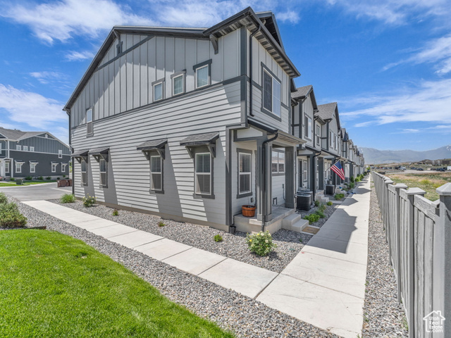 4423 E LONGLEAF LN Eagle Mountain, Utah *Up to $4,500 in Buyer's Closing Costs if Buyer goes with the preferred lender* No showings until the Open House Monday 5-7 pm. This almost new end row townhome is waiting to be called your home! Very well maintained by the original and ONLY owner, two year old fridge included, a clubhouse & community pool to enjoy the summer days, near to entertainment and shopping grounds, new blinds and much more. Square footage figures are provided as a courtesy estimate only and were obtained from the county records. Buyer is advised to obtain an independent measurement.