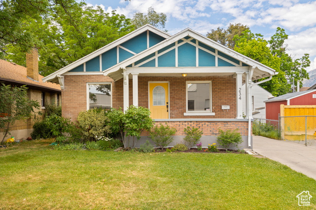 234 W 500 S Provo, Utah Charming craftsman bungalow in the heart of historic downtown Provo! This idyllic light and bright abode boasts a wonderful layout, a fabulous kitchen with new stainless steel appliances (2020), new vinyl flooring on the main level, dual paned vinyl windows throughout, newer washer and dryer (2020), new furnace and air conditioning (2021), renewed attic insulation (2018), a long driveway, a spacious detached garage and a verdant backyard that's ideal for urban gardening. Convenient proximity to the frontrunner station for easy commuting! With so much to offer and a fabulous location, this adorable craftsman is the perfect place to call home! All information provided is deemed reliable but not guaranteed. Buyers are encouraged to independently verify all information, including square footage, lot size, zoning, and property details, to their own satisfaction.