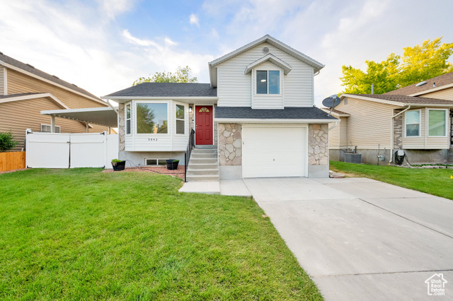 3042 W 8565 S West Jordan, Utah Beautiful move-in ready home in a beautiful neighborhood! Brand new vinyl fence currently being installed. Brand new air conditioner. Large open layout with lots of natural lighting thanks to the newer windows. Kitchen has been upgraded with custom cabinets, waterproof flooring, quartz countertops and all new stainless appliances that are included! New carpet and padding throughout home. Large lot that is fully fenced with fully automated sprinkler system and additional carport storage on the west side of the home that is separated from main yard. Home has had all the major upgrades done that you won't find in this area. Come see for yourself.